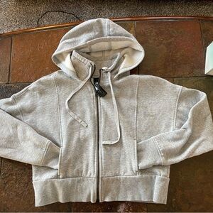 Core 10 Women Super Soft Fleece Cropped Length Zip-Up Hoodie Sweatshirt MEDIUM